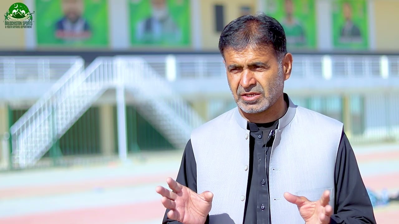 Balochistan football association general secretary ameen ullah kakar \ 35th national games karachi