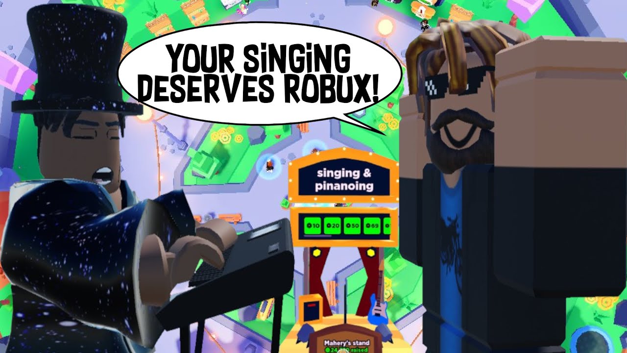 singing in PLS DONATE on Roblox voice chat 4 🎤🎹