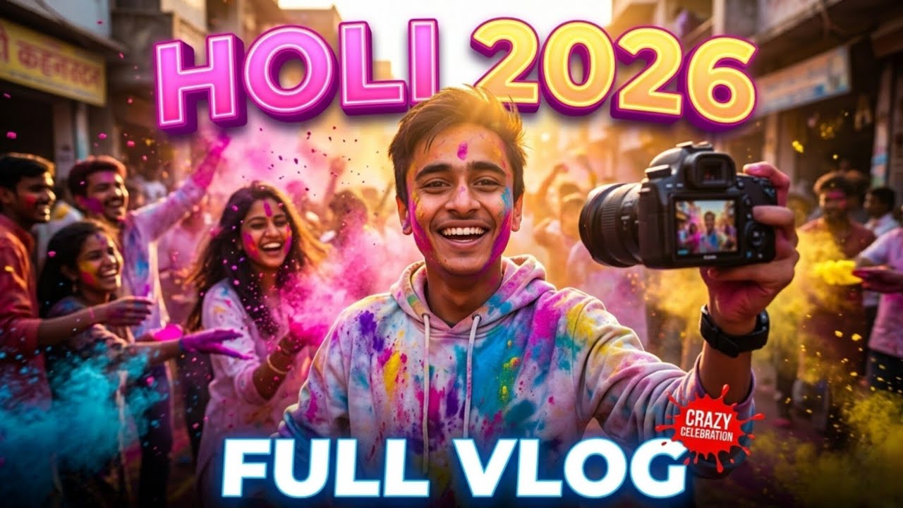 Holi 2026 Full Vlog 🎉 | Dosto Ke Saath Sabse Crazy Celebration 😍