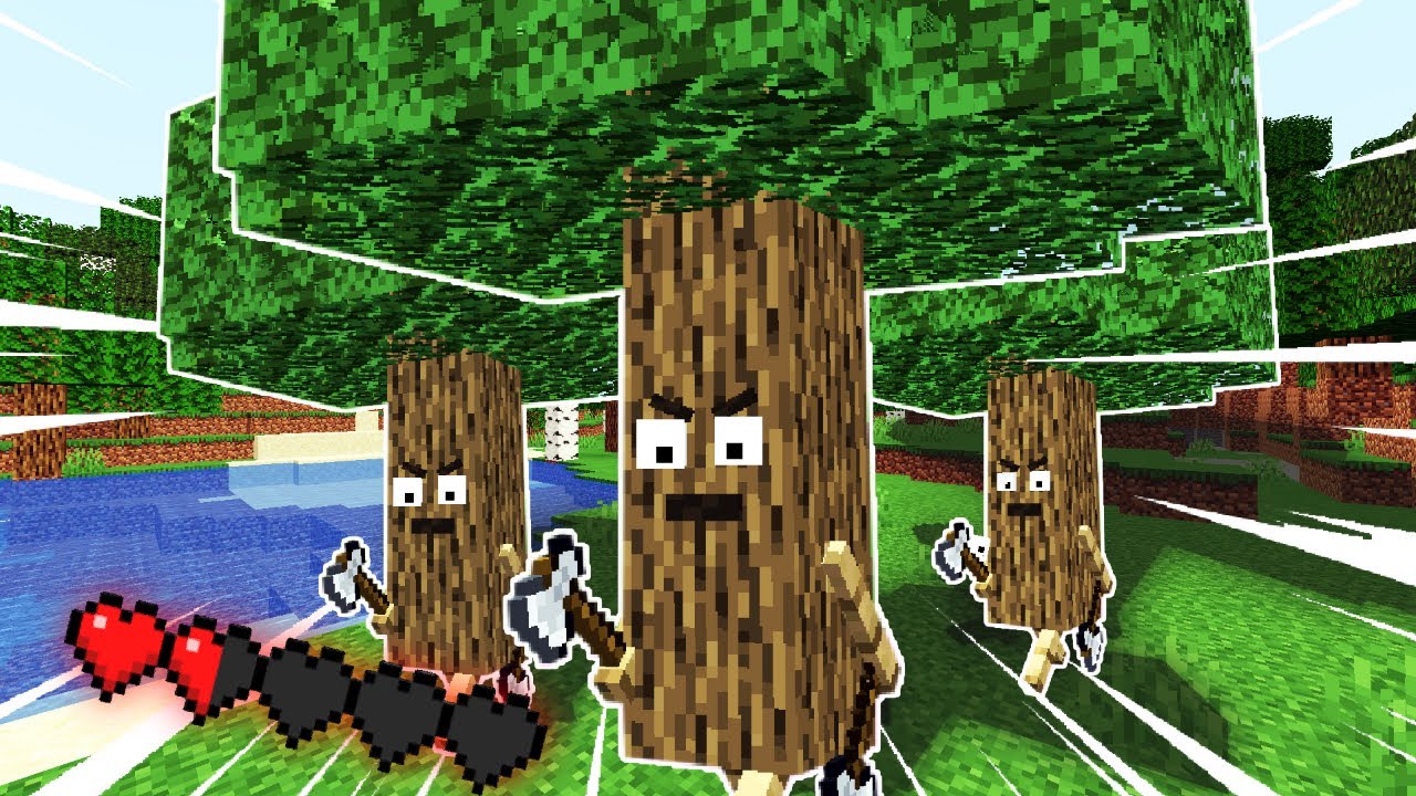 Minecraft, But Trees Attack You