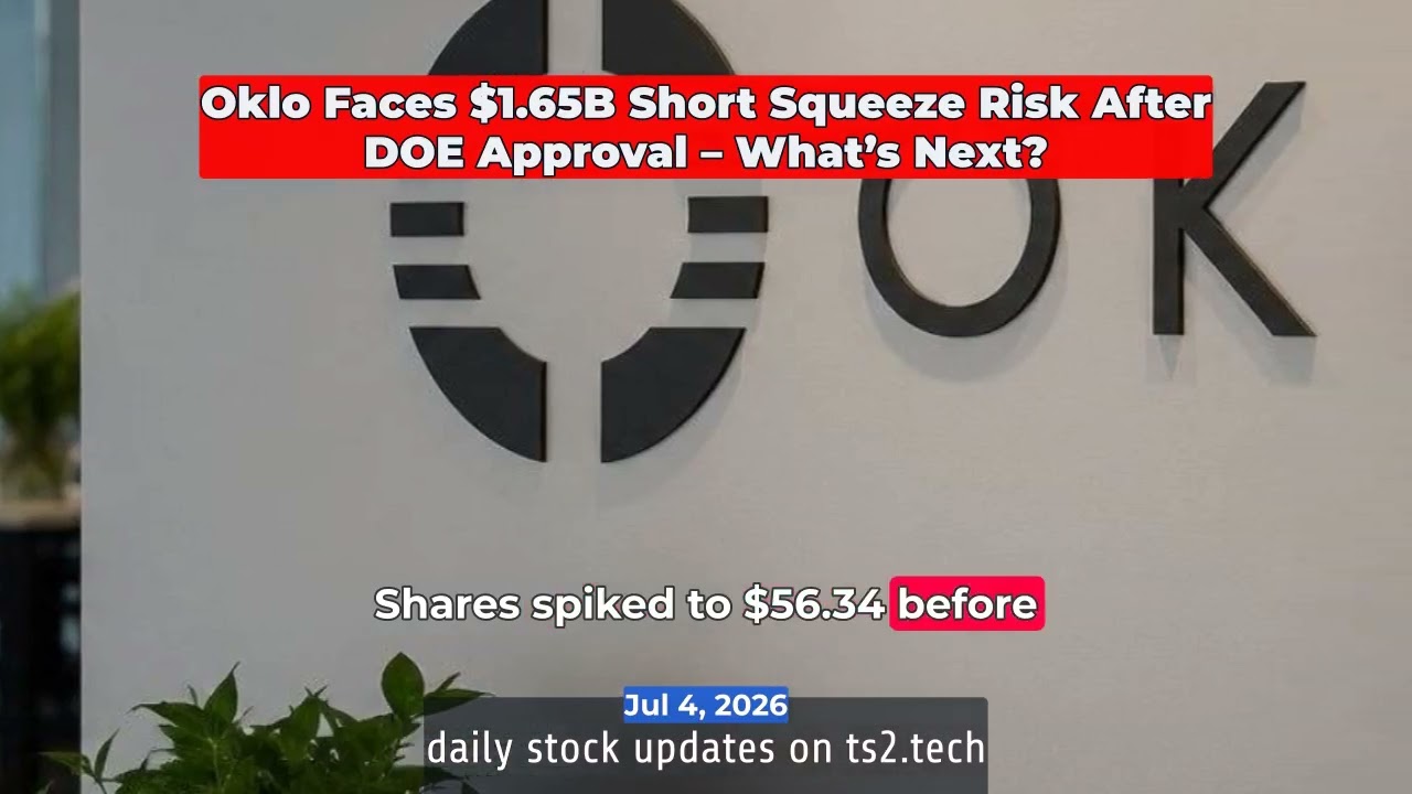 Oklo Faces $1.65B Short Squeeze Risk After DOE Approval &ndash; What&rsquo;s Next? #NYSEOKLO #StockMarket