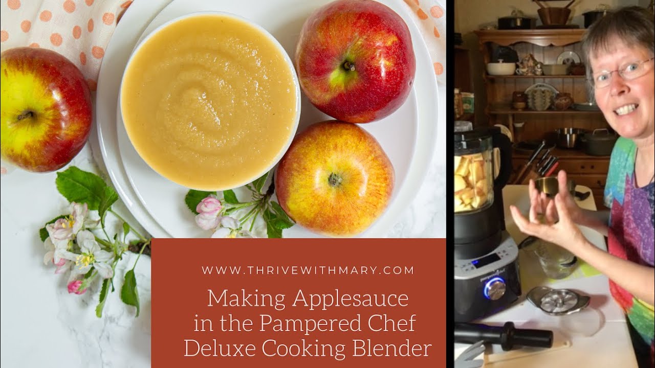 Making Applesauce in the Pampered Chef Deluxe Cooking Blender