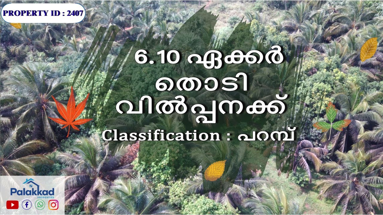 6 Acre 10 Cent Land for Sale  PROPERTY ID: 2407