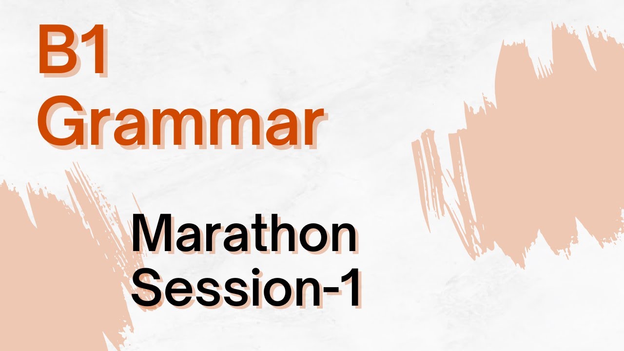 B1 GERMAN GRAMMAR SESSION -1| FULL GRAMMAR LIVE 2023 |