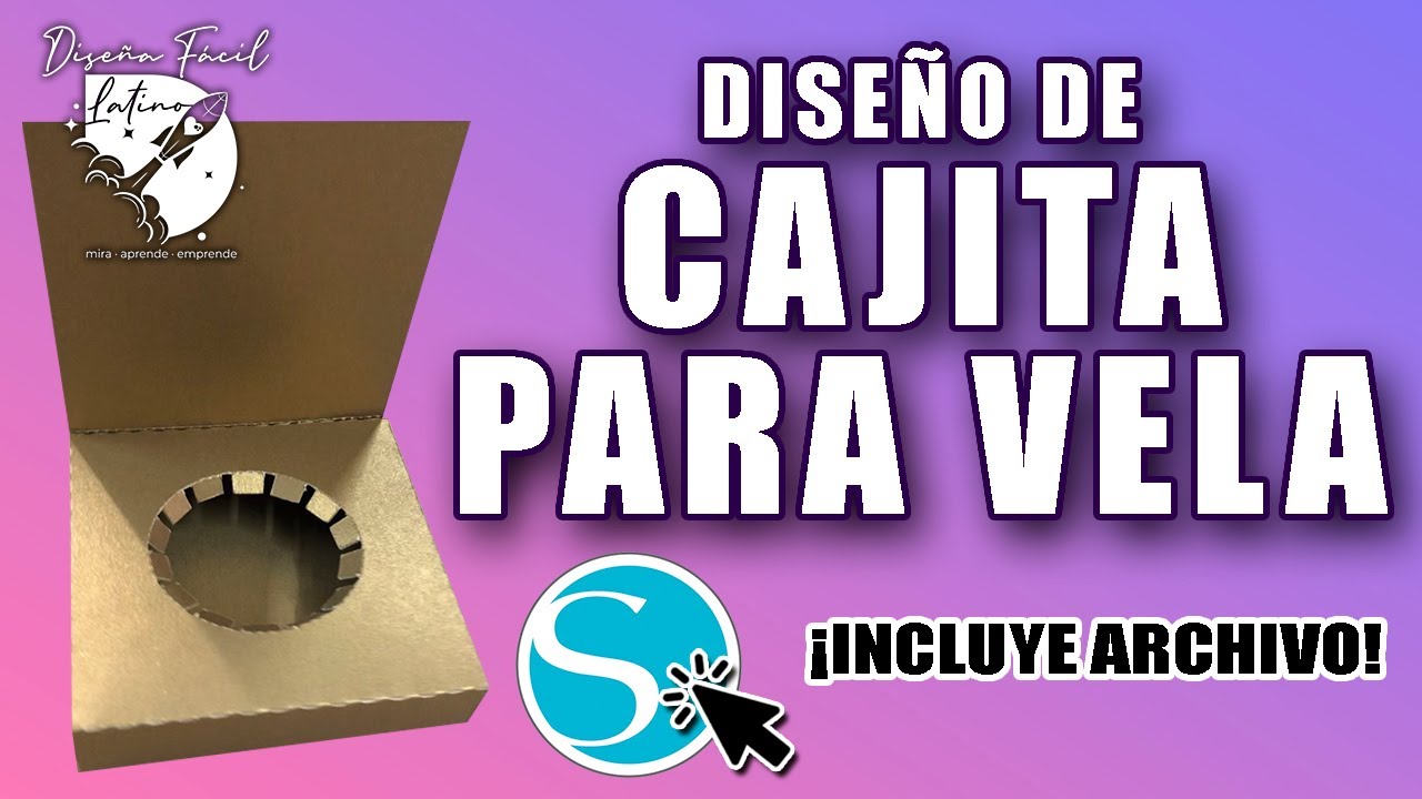 Diseño de cajita para vela - (Silhouette Studio)