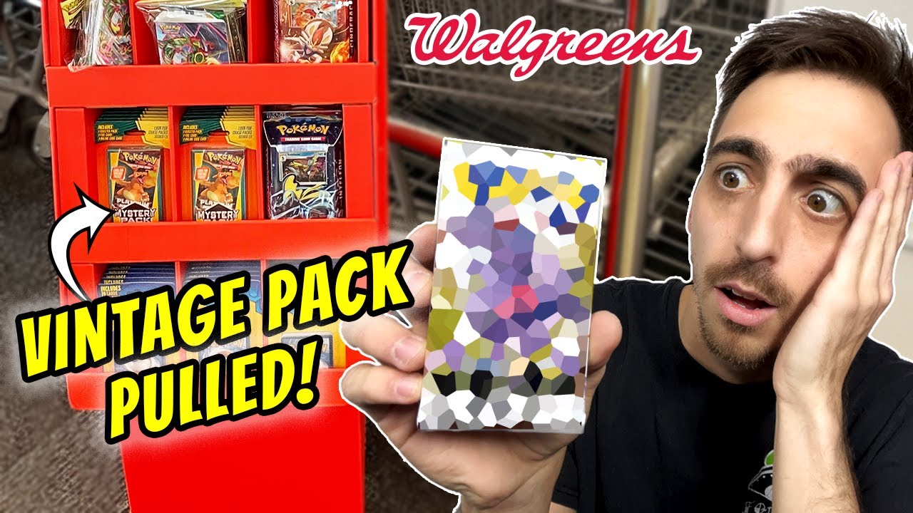 Vintage Pokémon Card Pack pulled from Walgreens Mystery Packs! (opening it)