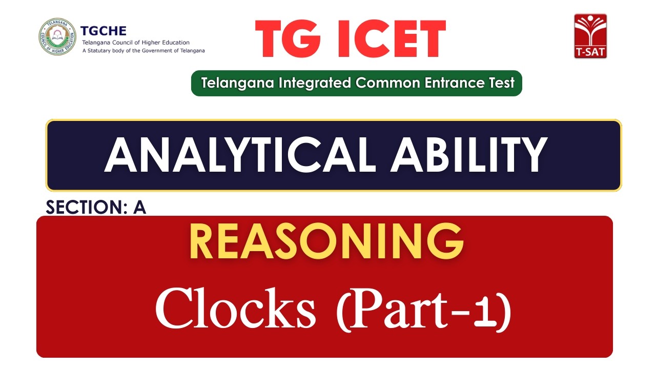 ICET | Analytical Ability (Section - A) | Reasoning - Clocks (Part-1) | T-SAT