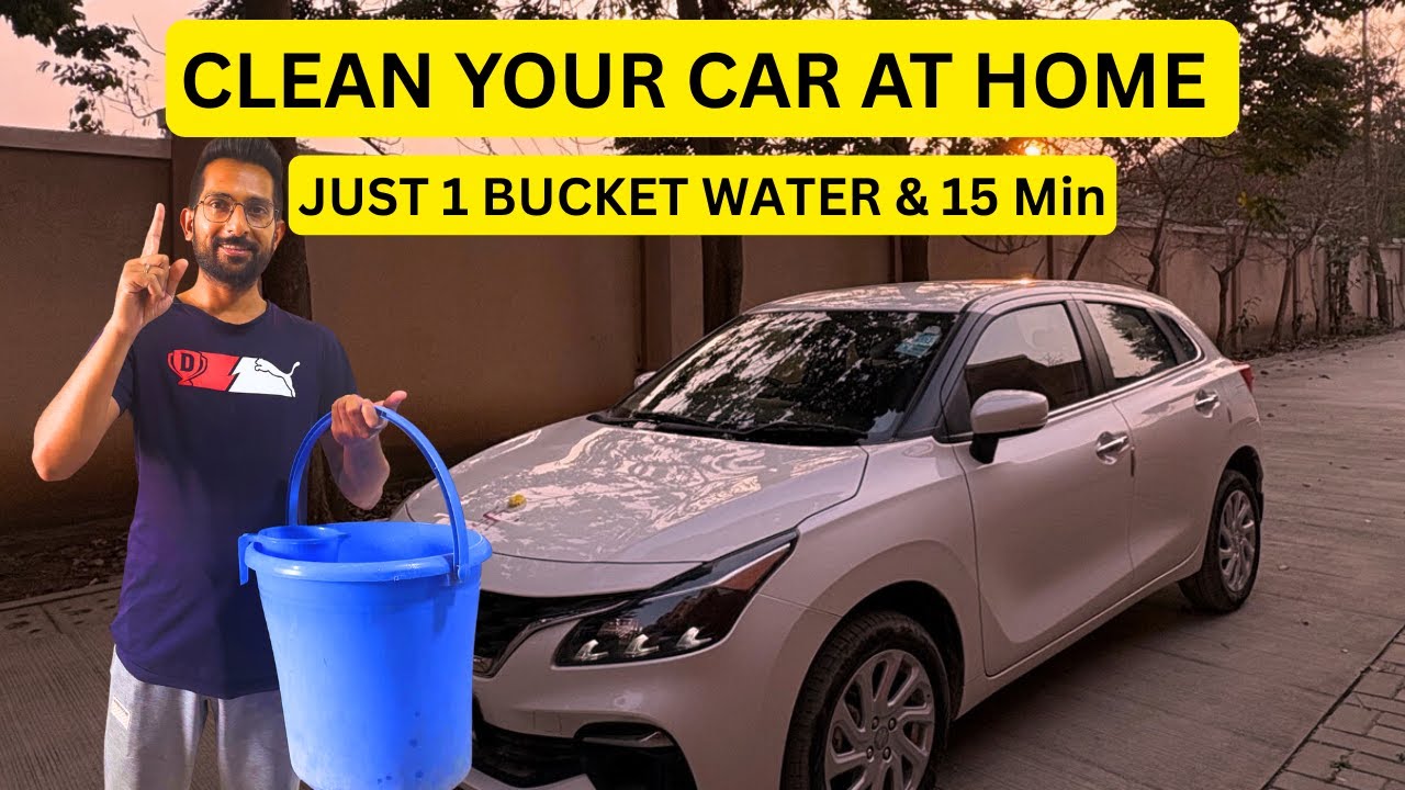 HOW to WASH CAR AT HOME in JUST 1 BUCKET OF WATER? | QUICK CAR WASH AT HOME | CAR WASHING TIPS |