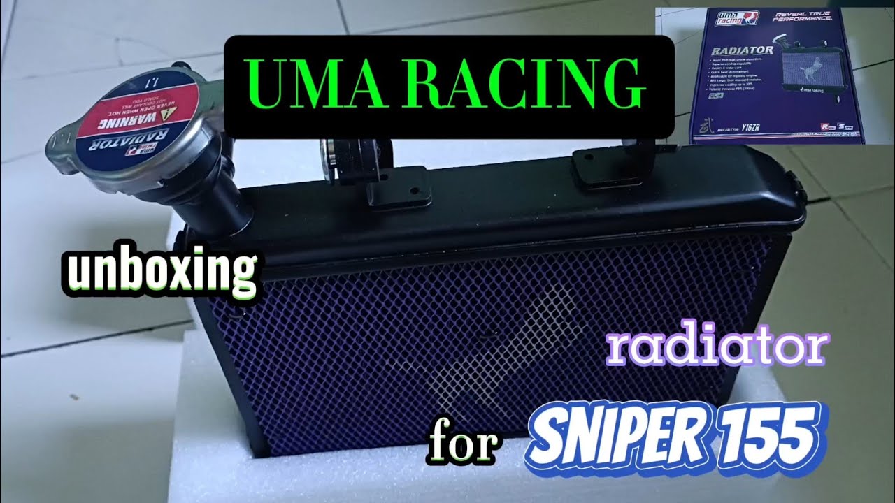 UMA RACING radiator, unboxing para sa YAMAHA sniper 155R