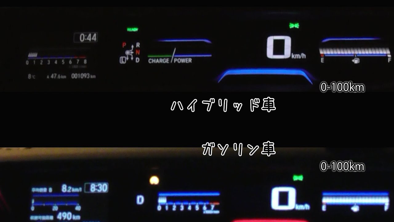 【加速比較】ホンダ フリード ハイブリッド vs ガソリン！DCT vs CVTの違い