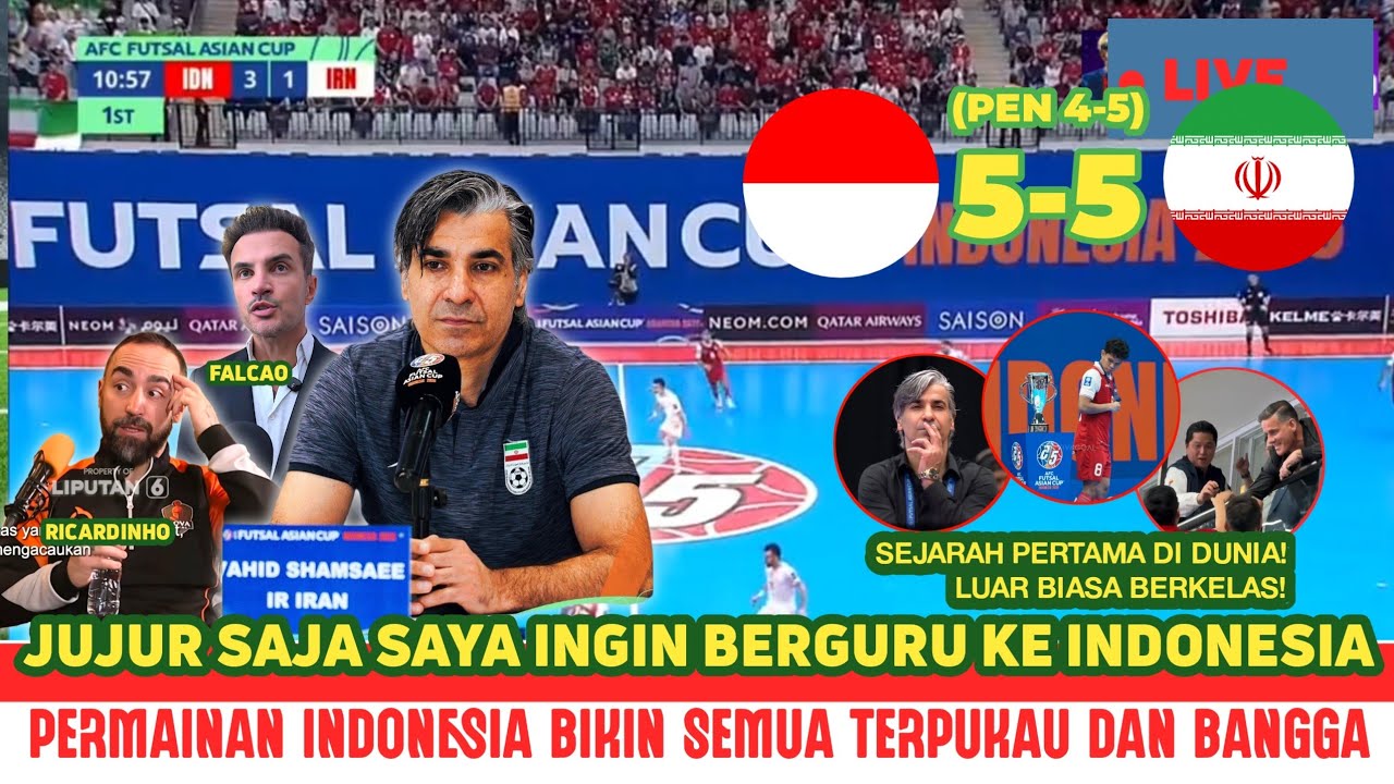 NT JUARA‼️Pernyataan JUJUR VShamsaei & Legenda Futsal Falcao+Ricardinho bikin BANGGA 'IRAN Untung'
