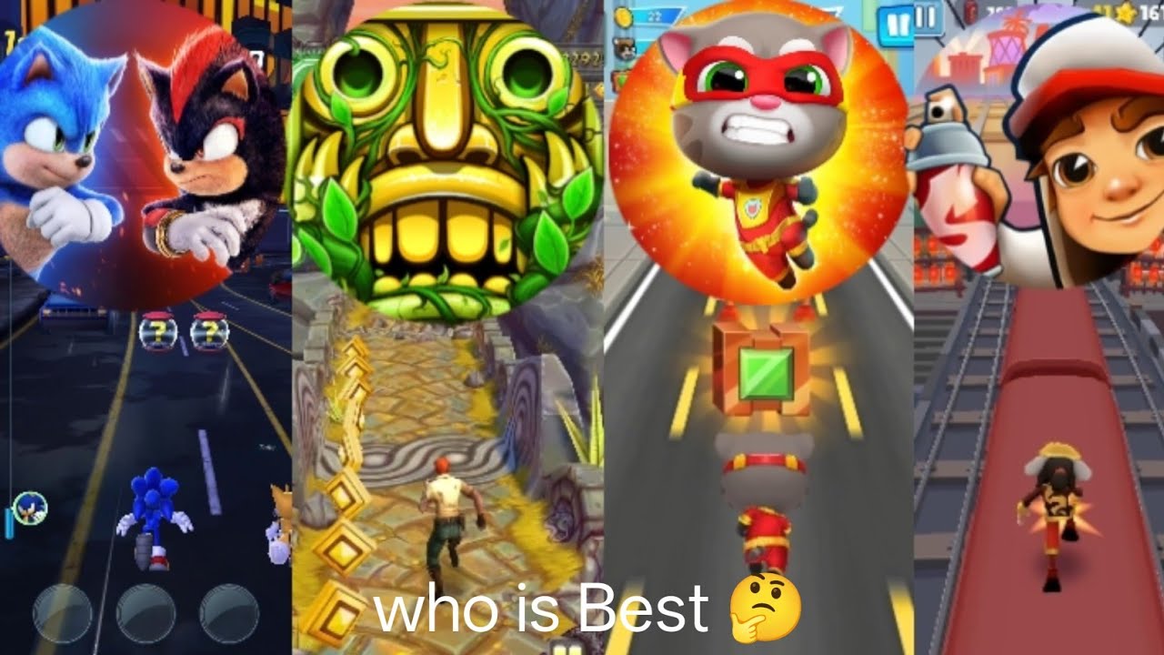 SonicForces 🆚 Tample Run 2 🆚 Tom Gold Run 🆚 Subway Surfers 🆚 Who is Best 🤔