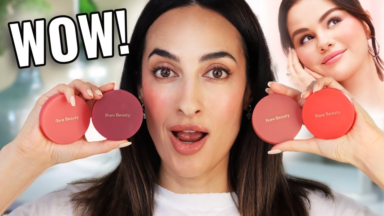 RARE BEAUTY SOFT PINCH MATTE BOUNCY POWDER BLUSHES! Try-On, Full Day Wear Test, Swatches!!🤩