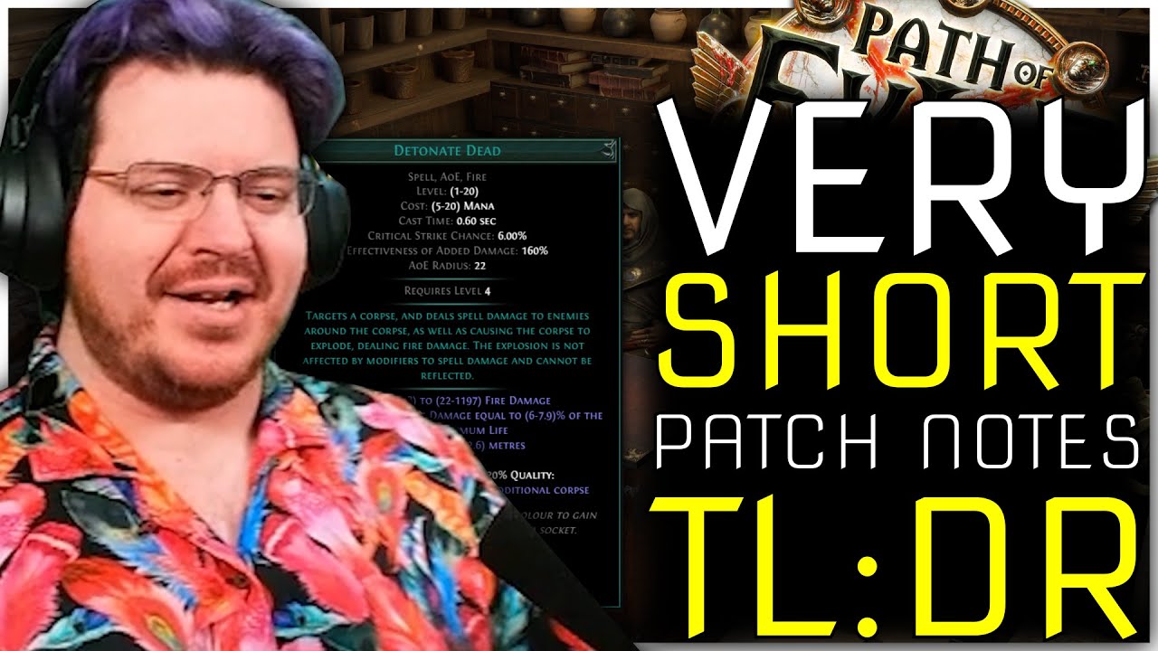Balor's Attempt At A Very Short Patch Notes TL:DR For PoE 3.25 Settler's Of Kalguur