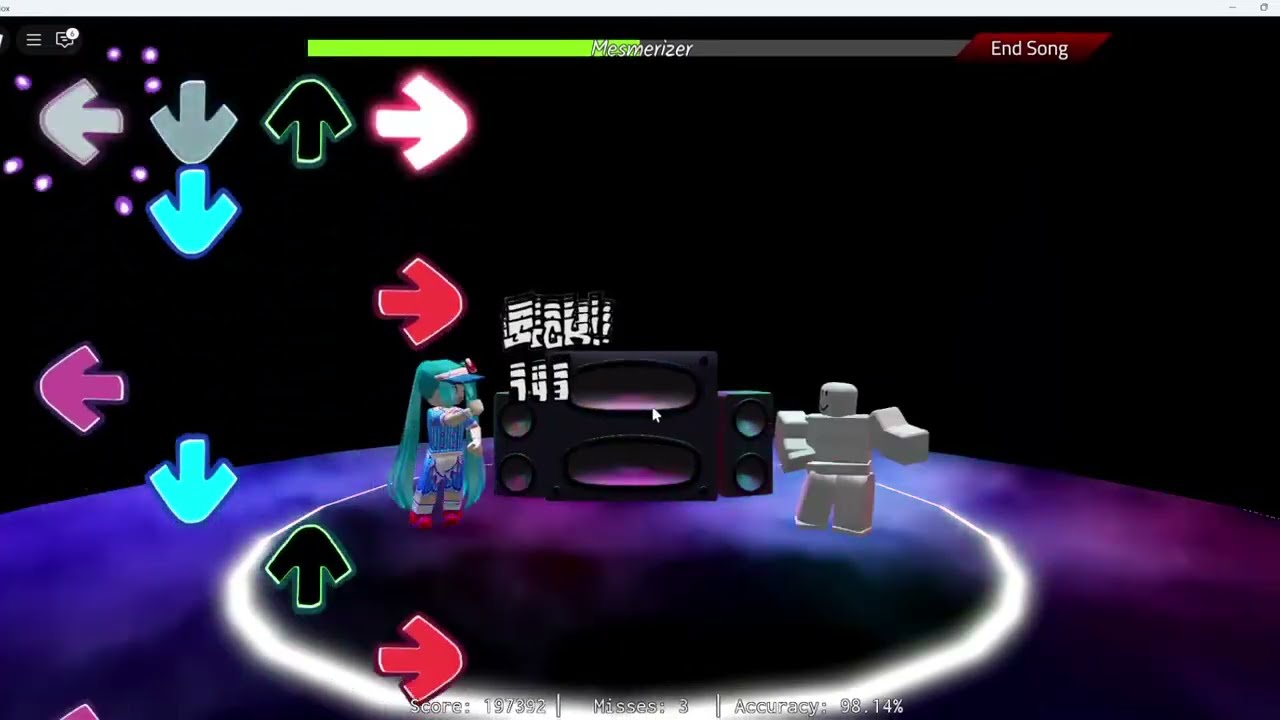 Friday Night Funkin, vs Mesmerizer Hatsune Miku Roblox - Basically FNF Remix |Non-Funkin