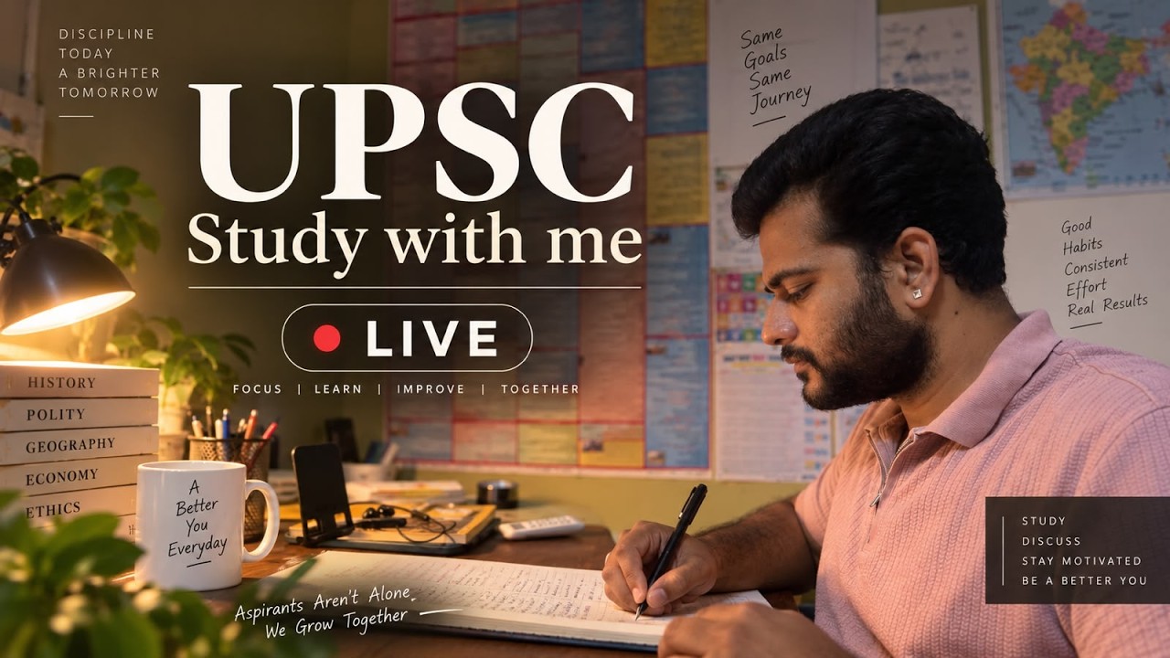 UPSC STUDY WITH ME 📚 | 12 Hour Live Study Session | UPSC 2027