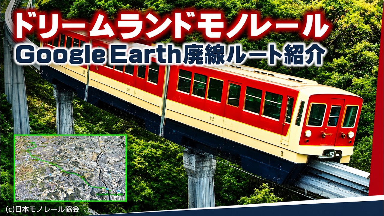 廃線・横浜ドリームランドモノレールの記憶★失われた5.3km 幻の東芝式モノレール