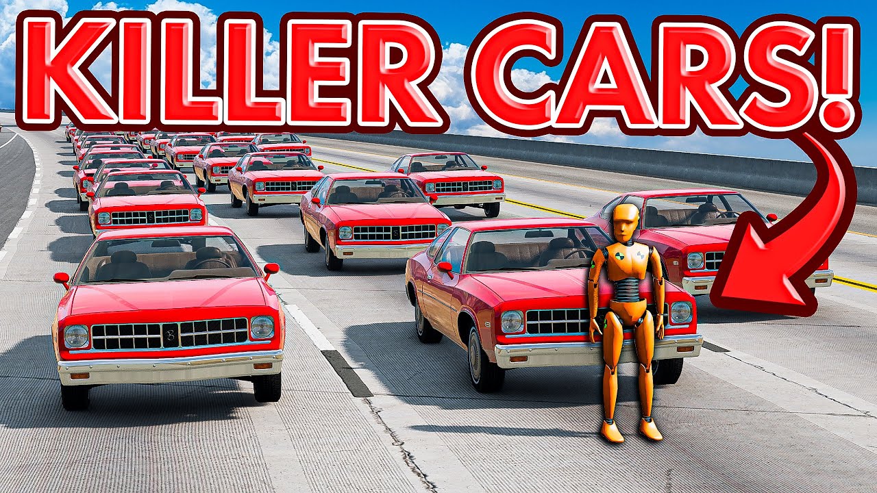 Убегаем от УБИЙСТВЕННЫХ машин в BeamNG | Испытания на вождение BeamNG