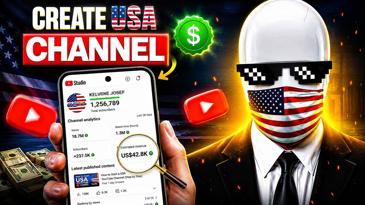 🇺🇸How To Create a USA YouTube Channel | Step-by-Step Guide