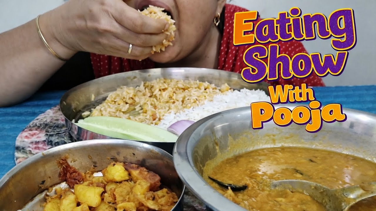 😋🥘 Channa Dal Rice 🍚 ll Eating Show With Pooja