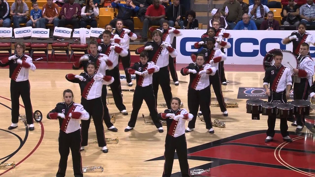 Steubenville High School Big Red Band performs at CRC basketball game