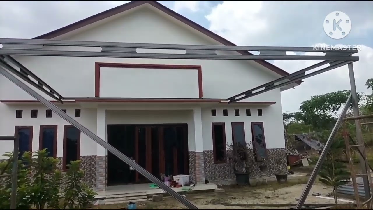 Kanopi baja ringan hitam abu abu bleksin .