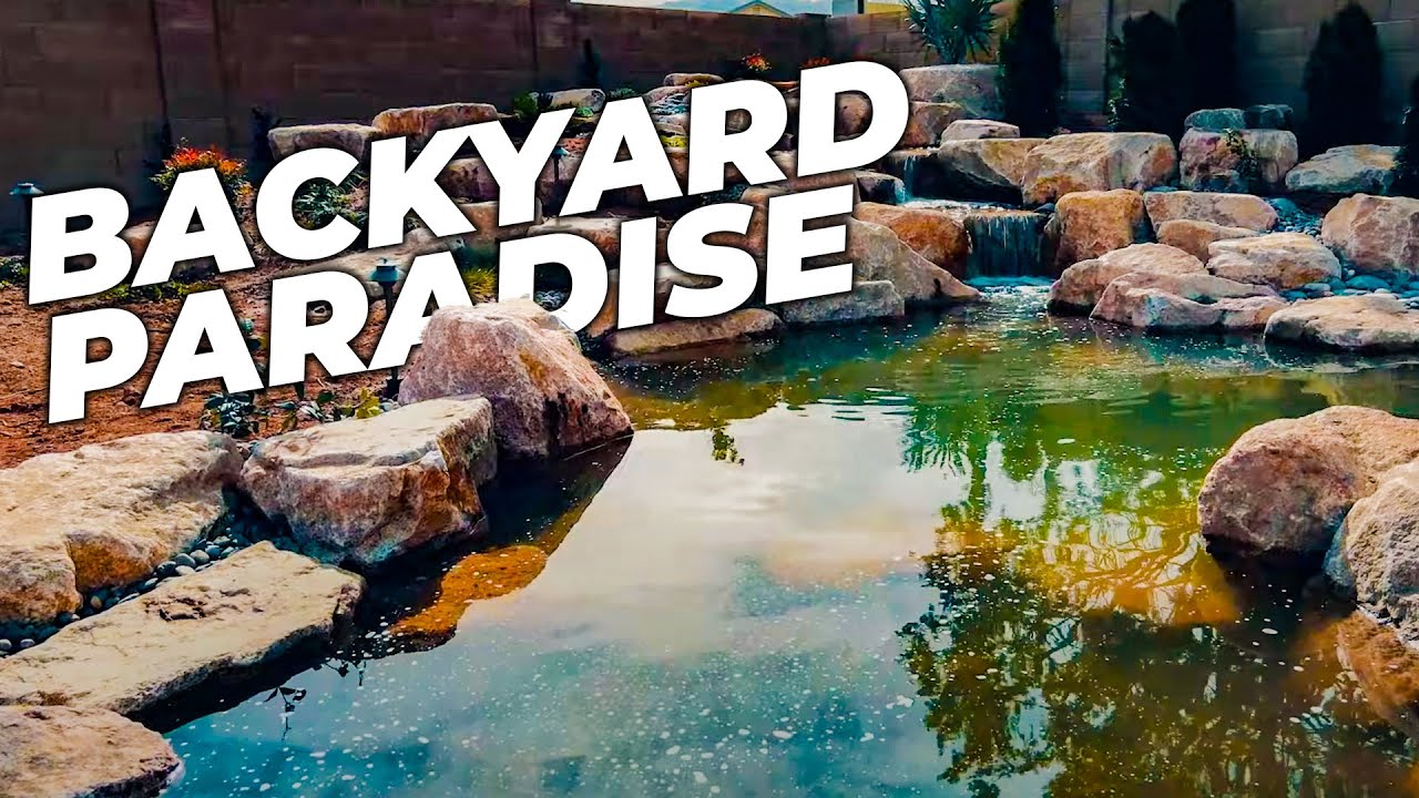 Koi Pond with HOMEMADE BRIDGE - FINISHED
