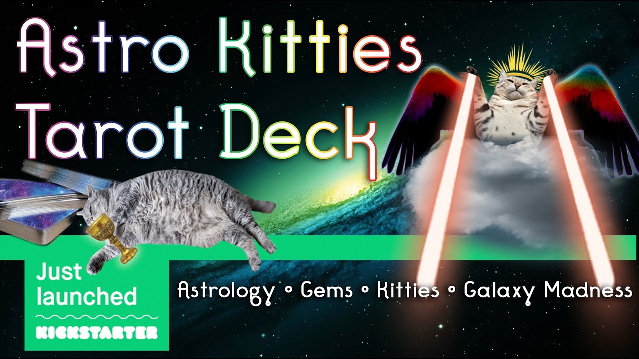 Astro Kitties Space Theme Cat Tarot Deck Launch on Kickstarter 2022!