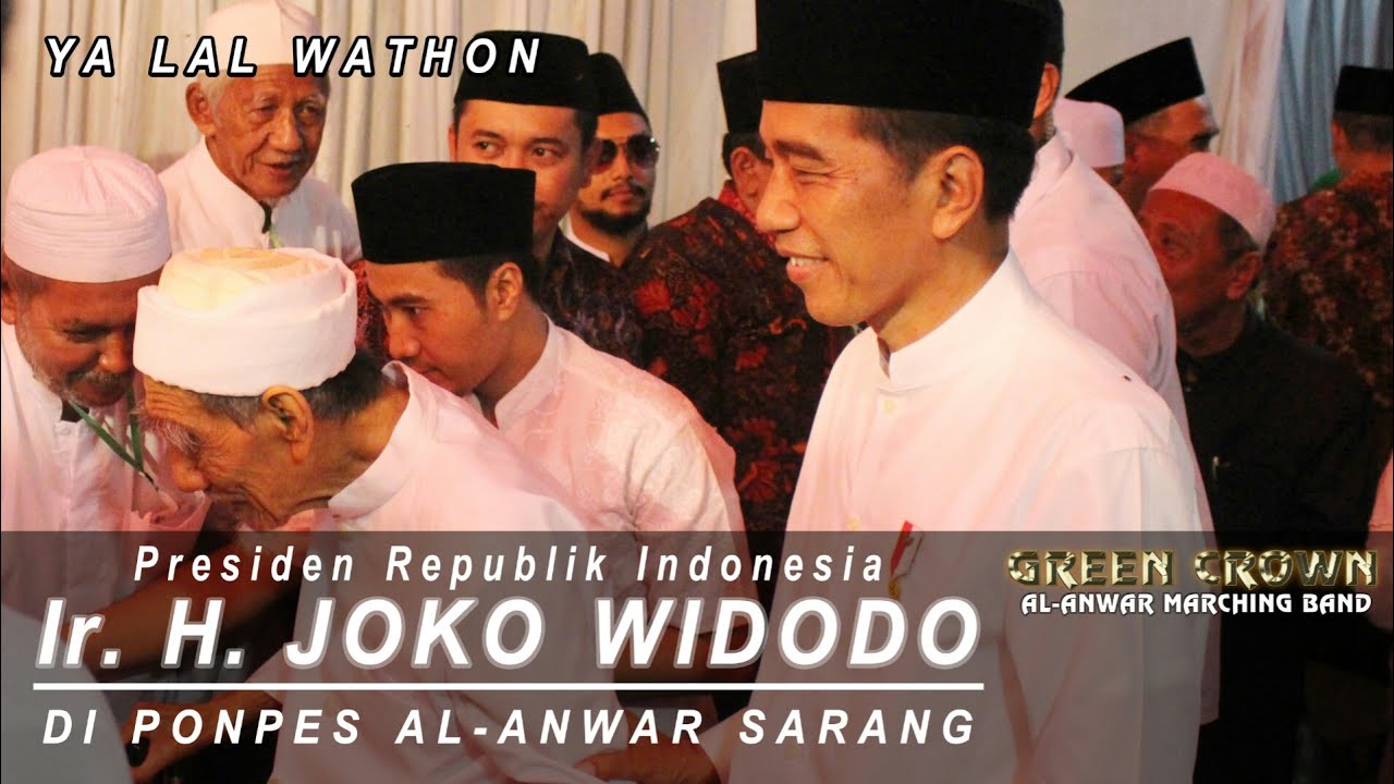 Presiden JOKOWI di PP Al Anwar Sarang disambut Meriahh !!