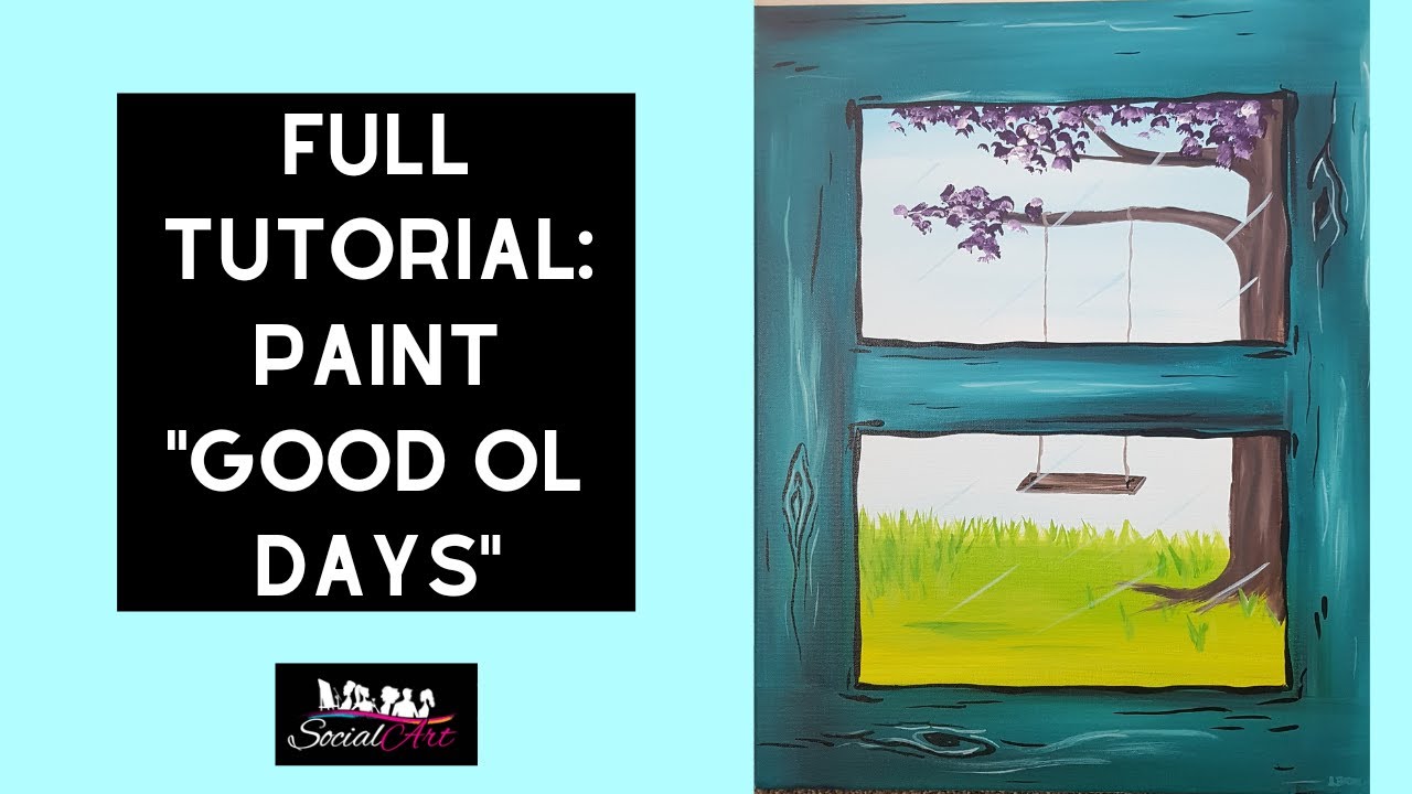 Full Acrylic Painting Tutorial - How To Paint The View Looking Through A Window