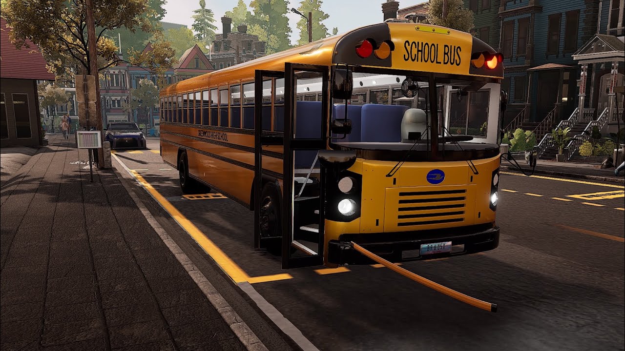 Bus simulator 21 Next stop-route G2 Greenwood high school-Blue bird All American FE
