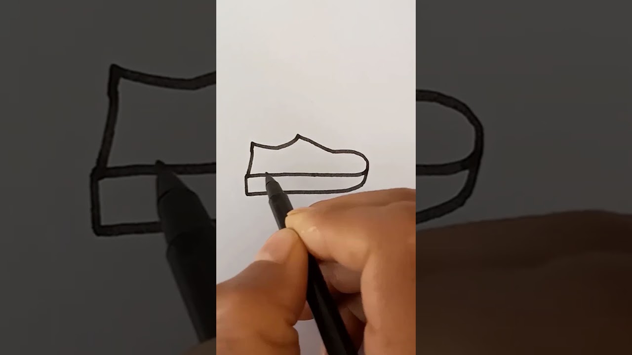 How to draw a shoe #shorts #art #drawing