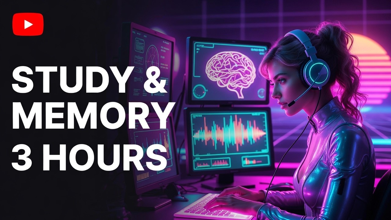 Brain Booster Beats | Electrofunk Alpha Waves for Study & Memory 🧠 Deep Focus Music (3 Hours)
