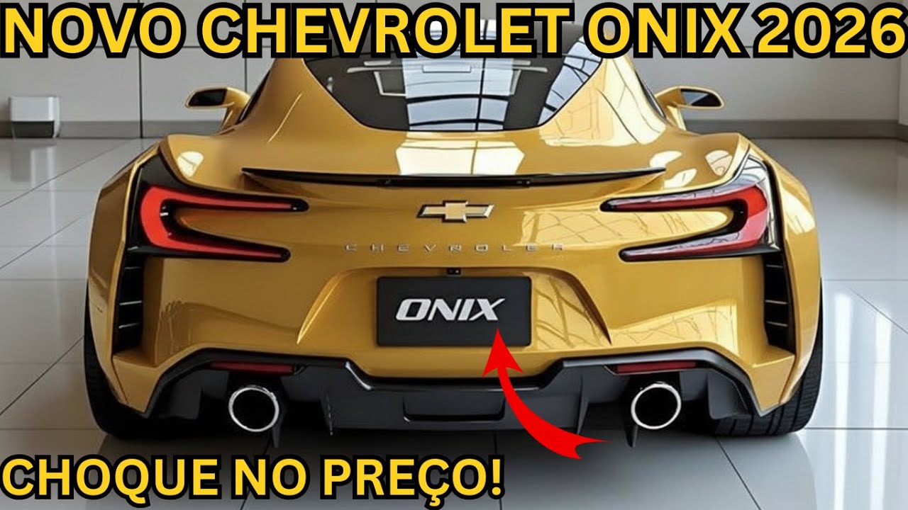 NOVO CHEVROLET ONIX 2026 SURPREENDE! Design Atualizado, Tecnologia e Consumo Imbatível 🚗⚡