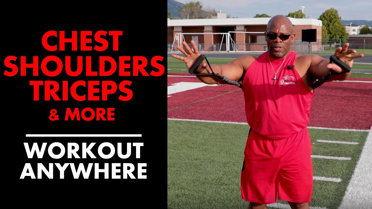 CHEST, SHOULDERS, TRICEPS, and More: Workout ANYWHERE!