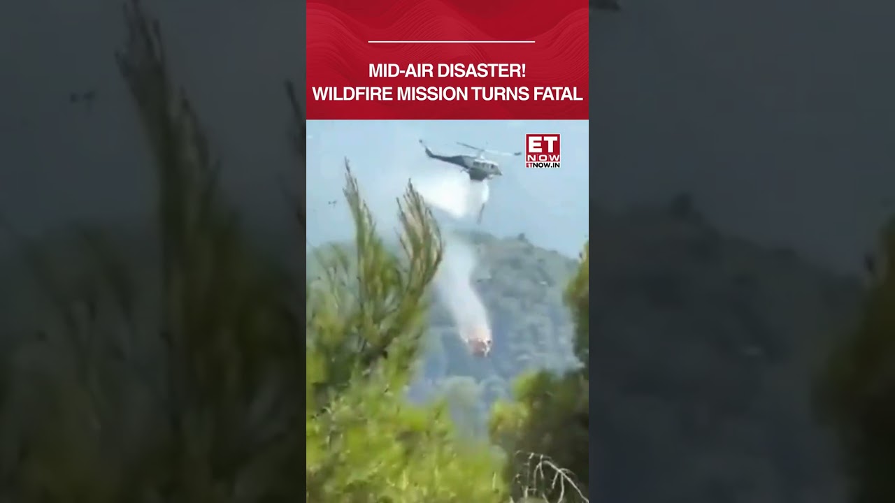 Battling Flames Turns Fatal: Two Dead After Firefighting Helicopters Collide In Greece #greece