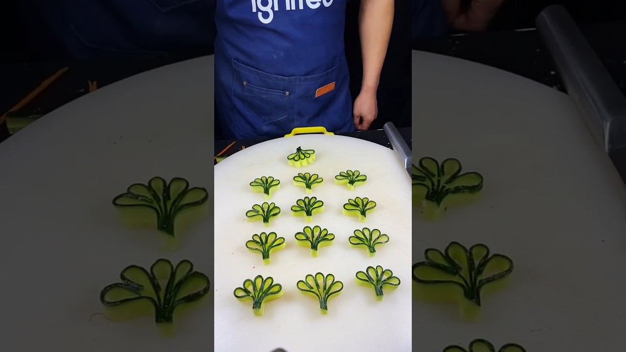 #Learn How to Cucumber 🥒 Make Carving cutting design#Creative Vagetable#Easy Vagetable Carving#