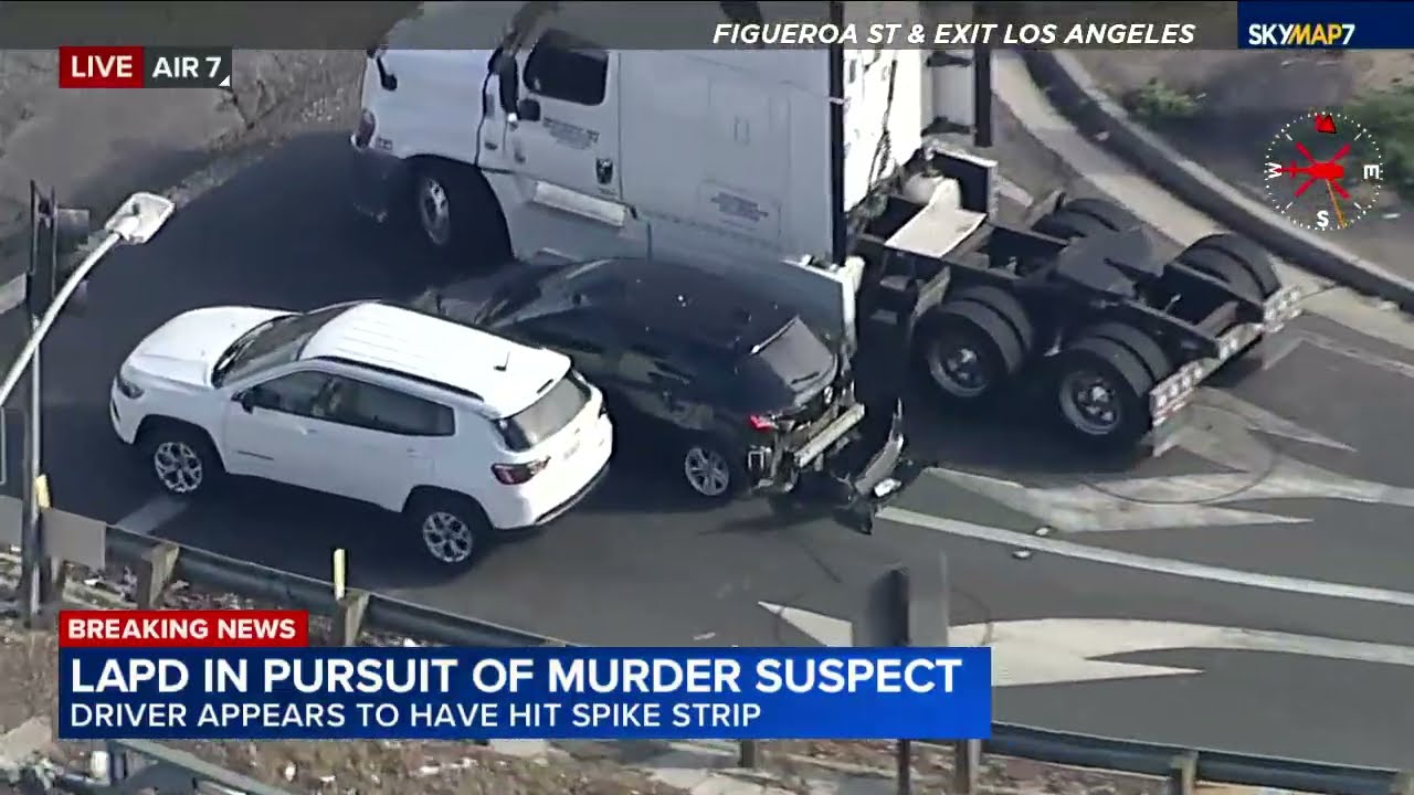 FULL CHASE: LAPD chase alleged murder suspect through South Los Angeles