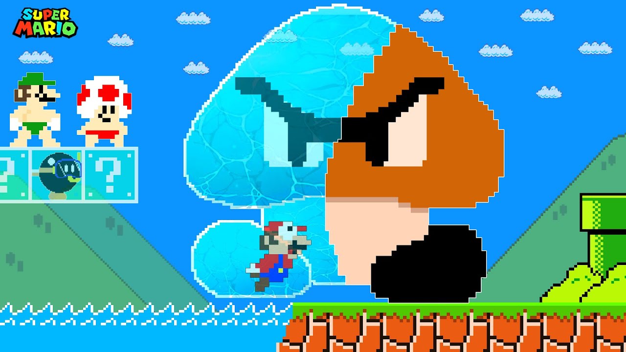 Super Mario Bros. But When Everything Mario Touches Turns Into WATER