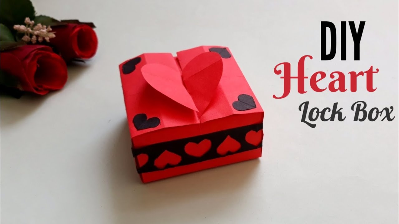 DIY Heart box with two locks (NO templates!) | Gift wrapping ideas | Caja corazón!