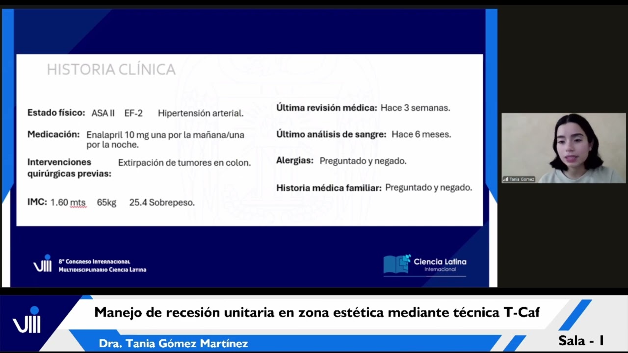 Manejo de recesión unitaria en zona estética mediante técnica T-Caf