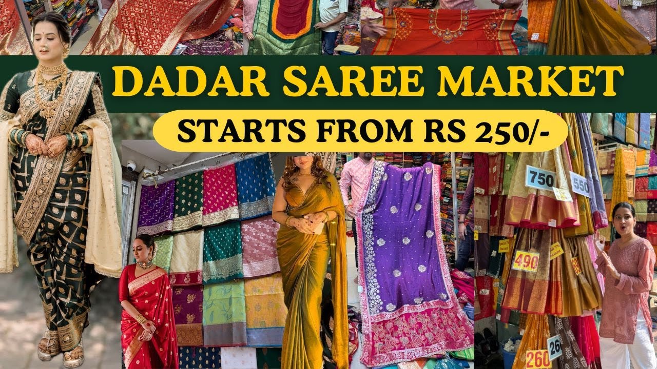 Wedding Saree Starts From Rs 250/- | Nauvari Saree | Wedding Basta Shopping | Dadar Saree Market