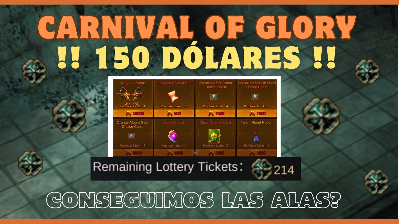 Mu Dragon Havoc | Carnival of Glory | Conseguimos ALAS R7 con 150 DÓLARES?  (214 INTENTOS)