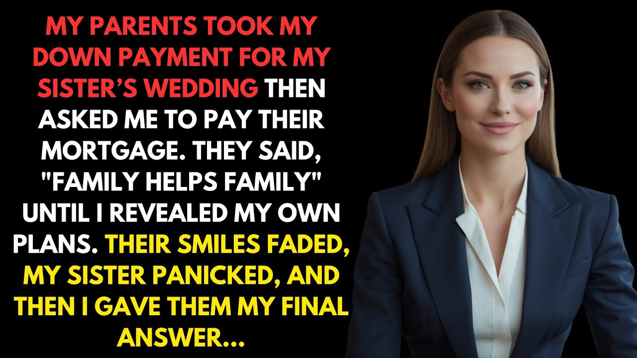 My Parents Took My Down Payment for My Sister’s Wedding—Then Asked Me to Pay Their Mortgage Bills...