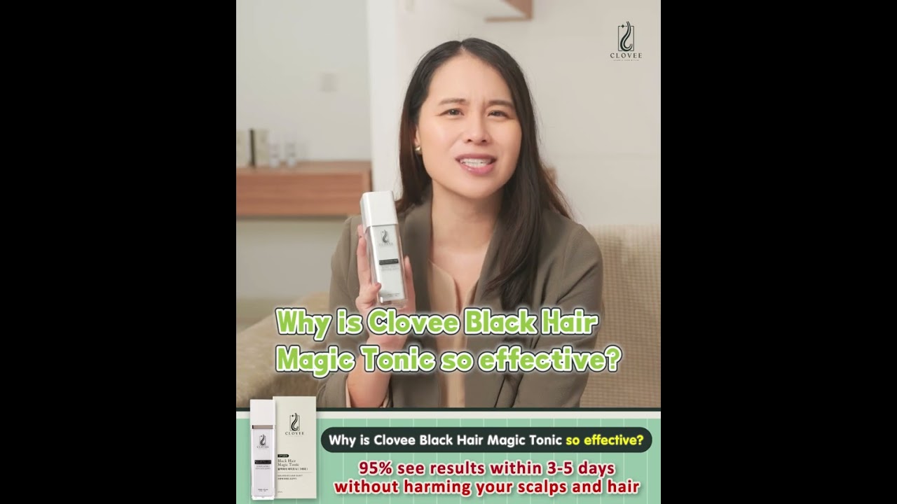 🇰🇷 Clovee Magic Hair Tonic - Darken Your Grey Hair Naturally