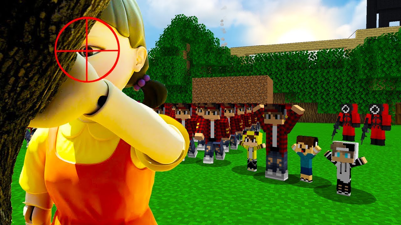 ماين كرافت لكن جيش دمية الحبار ضد جيش احمد سيكا 😨😱 