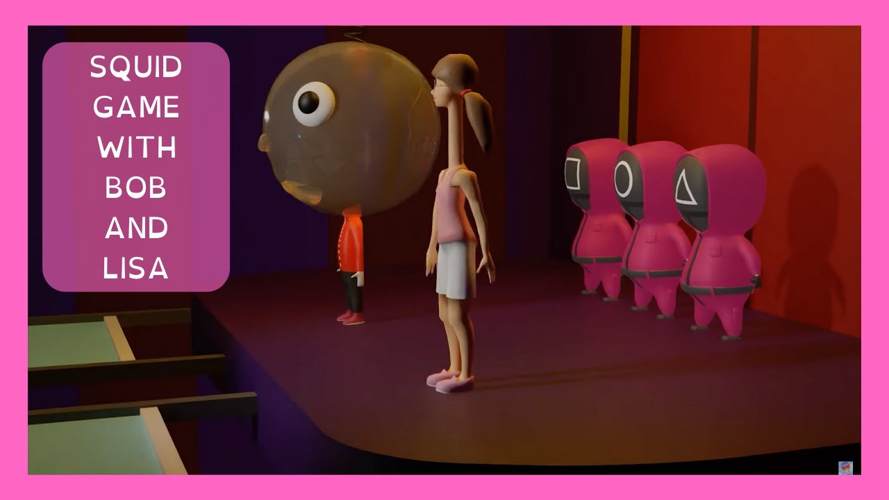 Squid Game: The Challenge | Fun Kids Activities with Long Neck Lisa | Big Head Bob