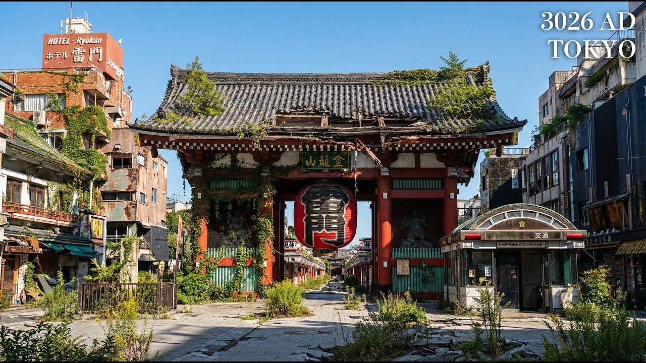 1000年後の東京：人類が消えた廃墟の絶景 (3026年) 🇯🇵 | Japan in 3026: Abandoned Tokyo Post-Apocalyptic Vision