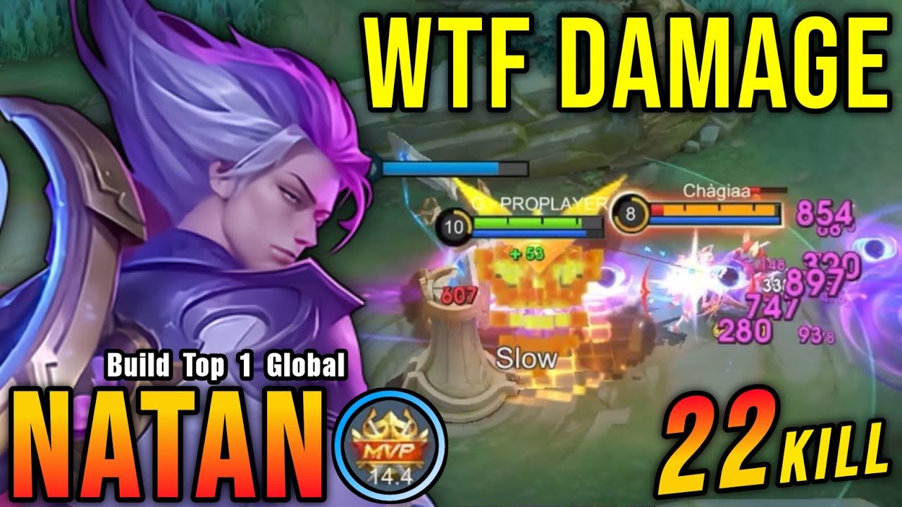 WTF DAMAGE!! 22 Kills Natan Monster Gold Laner!! - Build Top 1 Global Natan ~ MLBB