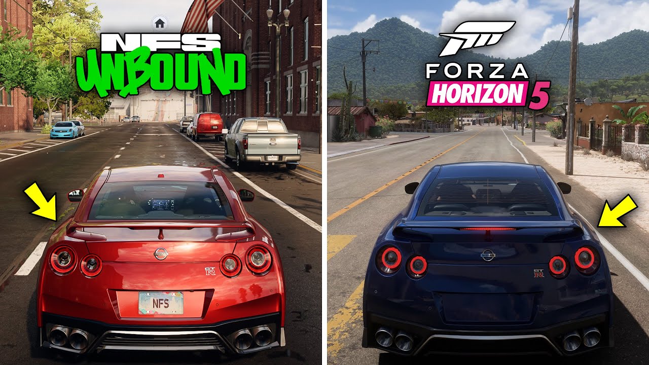 NFS Unbound vs Forza Horizon 5 - Direct Comparison (Graphics & Details)